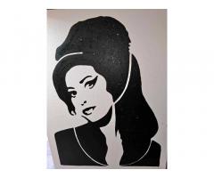 Amy Winehouse 23x30 vászon Akril kép, csillogó technikával